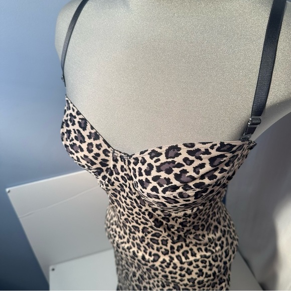NANCY Ganz Bodyslimmers 36 C leopard removable strap slip dress - Picture 10 of 14